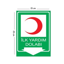 Metal İlk Yardım Dolabı 15x20 Cm Uyarı İş Güvenliği Levhası