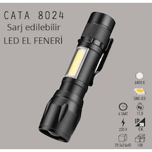 Cata Ct 8024 Sarjli . 3 Fonksiyonlu Led El Feneri Siyah