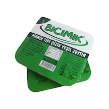Bıcımık Çizik Yeşil Zeytin İşlem Görmüş Salamura 20 G Piknik X 56 Adet
