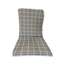 Sandalye Minderi 1 Adet Bahçe Minderi Arkalıklı (Kahverengipano) (551695008)