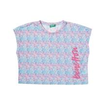 United Colors Of Benetton Benetton Kız Çocuk Turkuaz T-shirt Bnt-g21257