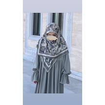 Qalortex Scarf Pamuklu Soft Nazenin Desen Eşarp-mint