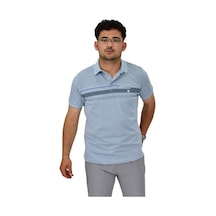 Erkek Polo Yaka Pano Çizgili Tişört T273 Bgl-st04592 Mavi