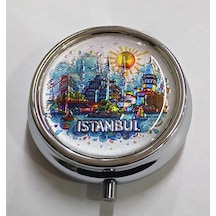 İstanbul Temalı İlaç Kutusu - Model 2 Çok Renkli