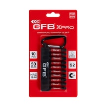 Gfb Xpro 8100 Anahtarlıklı Darbeli Tornavida Uç Seti 10 Parça