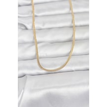 14k Gold Renk Dolgun Zincir Model 60 Cm Kadın Kolye Çok renkli