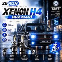 Golf Xenon H4 Buz Mavi Led Far Ampulü 12v 2 Adet Yüksek Aydınlatma Kolay