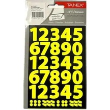 Tanex Stc-557 Rakam Etiket 23 Mm Neon Sarı 2 Syf