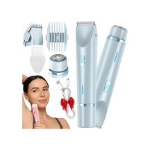 Silky Splash Razor, Silkysplash Razor, Vamaro Intimate Razor, Kadın Koltuk Altı, Bacaklar Ve Bikini Bölgesi İçin 2'si 1 Arada Çift Kafalı Elektrikli Tıraş Makinesi Tıraş Makinesi Açık Mavi