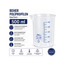Beher Polipropilen - Kısa Form 500 Ml