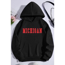Unisex Michigan Baskılı Sweatshirt Kpp-Siyah-Michigan Unisex Michigan Baskılı Sweatshirt Kpp-Siyah-Michigan