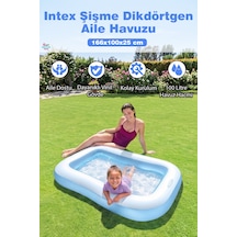 Intex Dikdörtgen Havuz Şişme Tabanlı 166x100x25