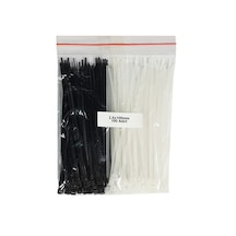 Plastik Kablo Bağı-Siyah-Beyaz-2,5mmx100mm-Cırt Kelepçe(100 Adet)