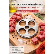 Kıyma Makinesi Kuşbaşı Aynası No 12 / 20 Mm Süzgeç