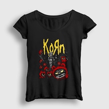 Presmono Kadın Forest Korn T-shirt Siyah