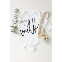 Babylimon Unisex Bebek Beyaz Powered By Milk Çıtçıtlı Body Beyaz - 132151020 Beyaz