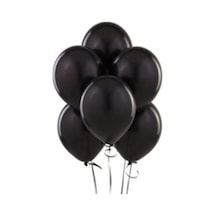 Benim Marifetlerim Metalik Siyah Balon 12 inch 15 Adet