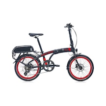 Carraro E-line Ego 2.1 Elektrikli Bisiklet 250w 20 Jant 8 Vites Katlanır Mat Siyah-kırmızı-gri Çok Renkli