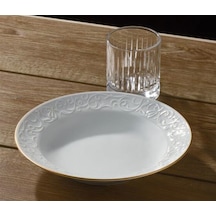 Güral Porselen Bahar Dalı Yaldızlı 6 Adet 22cm Çukur Tabak