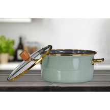 Soft Green Emaye Kızartma Tenceresi 22 Cm Belirtilmemiş