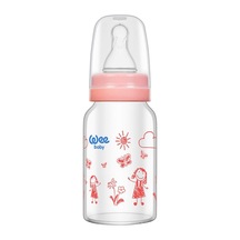 Wee Baby Isıya Dayanıklı Cam Biberon 120ml Kod:770 - Pembe