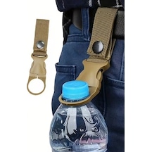 Technostation Kampçı Balıkçı Outdoor Pet Şişe Taşıma Aparatı Sağlam Kemere Takılan Su Şişe Taşıma Aparatı Kahverengi