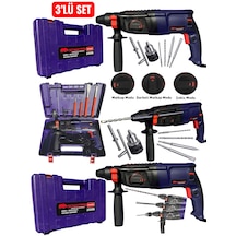 Schmıtzer 3'lü Set Sch-2603m Pro 850 W Sds Plus Metal Şanzuman Profesyonel Darbeli Matkap Kırıcı Delici 26mm Hilti