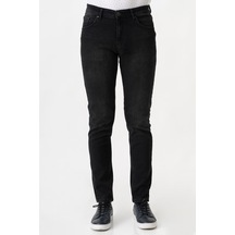 White Stone L'aquila J2401 Regular Fit Pamuklu Likralı 5 Cep Jean Pantolon Siyah-siyah