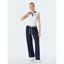 Koton Slim Fit Polo Yaka Kolsuz Kolej İşlemeli Üst Beyaz 5sal30093ık Beyaz