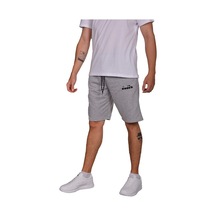 Diadora Mesa - Pamuklu Açık Gri Spor Şort - Dıadoramesa (547291299) Gri