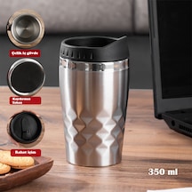 Porsima 05554 Paslanmaz Çelik Termos Kupa Termos Bardak 350ml Güm