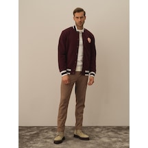 Xint Bordo Pamuk Dokulu Regular Fit Sweatmont 195054