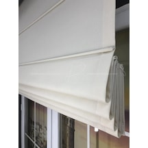 Keten Fon Katlamalı Perde 1. Kalite Natural Keten/Krem Renk Krem