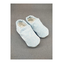 Loove Bebe Bebek Patik Ev Kreş Ayakkabısı Panduf Lastikli Ergonomik Tasarım Açık Mavi