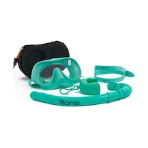 Sona Sona M1 Maske +Roll-Up Snorkel+Yedek Kayış+Deluxe Çanta Turkuaz