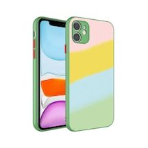 Ardemix Apple Uyumlu iPhone 11 Kamera Korumalı Renkli Thtterli X-cam Kılıf-no10 No10