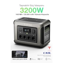 3200w Taşınabilir Güç Istasyonu 1056wh Kapasite, Lifepo4 Batarya, Solar Destek, App Kontrollü