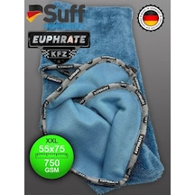 Euphrate Mikrofiber Oto Kurulama Ve Temizlik Alman Tank Bezi 75x55 Cm. Renk: Mavi 750 Gsm