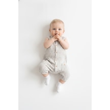 Tiffany Baby & Kids Lycra Müslin Tasarımlı Uzun Atlet Tulum gri