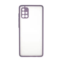 Jenerik Samsung Galaxy Uyumlu A71 Kılıf Montreal Silikon Kapak - Mor