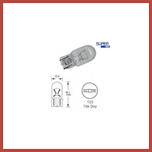 Bezos Super Light T20 Dipsiz Turuncu Park Ampulü Çift Duy Wy21 12v 21w 1 Adet Erdotıca