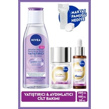 Aydınlatıcı Bakım Rutini, Micellar Makyaj Temizleme Suyu, Serum Ve Tonik, Pamuk Hediye, Hassas Cilt