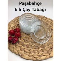 Riva 6 Lı Çay Tabağı  Elysia Çay Bardağı İle Uyumlu-9090185625052 Şeffaf