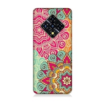 İnfinix Zero 8 Uyumlu Tribal Mandala Çiçek Desenli Silikon Kılıf