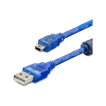 Usb Mini V3/5pin To Usb Kablo 1.5 M - Şeffaf M.i Hdx5065 Çok Renkli