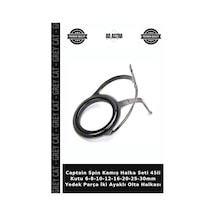 Captain Spin Kamış Halka Seti 45li Kutu 6-8-10-12-16-20-25-30mm Yedek Parça İki Ayaklı Olta Halkası standart