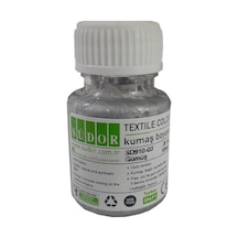 Kumaş Boyası Yaldızlı Simli Tişört Çanta Tekstil Boyası 25 Ml 1 Adet Südor Kumaş Boyası Tek Şiş Gümüş Gri