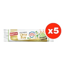 Koku Hapsetme Yasemin Büzgülü Orta Boy 15li Çöp Torbası X 5 Paket