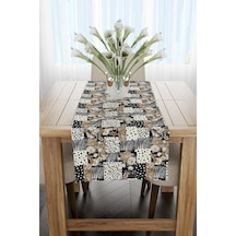 Kahverengi Leopar Kaplan Desenli Runner 40x220cm Kahverengi