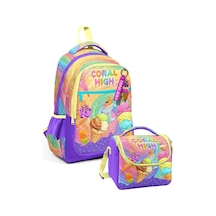 Coral High Mor Sarı Dondurma Baskılı Kız Çocuk Okul Çantası Ve Thermo Beslenme Çantası Seti Çok Renkli